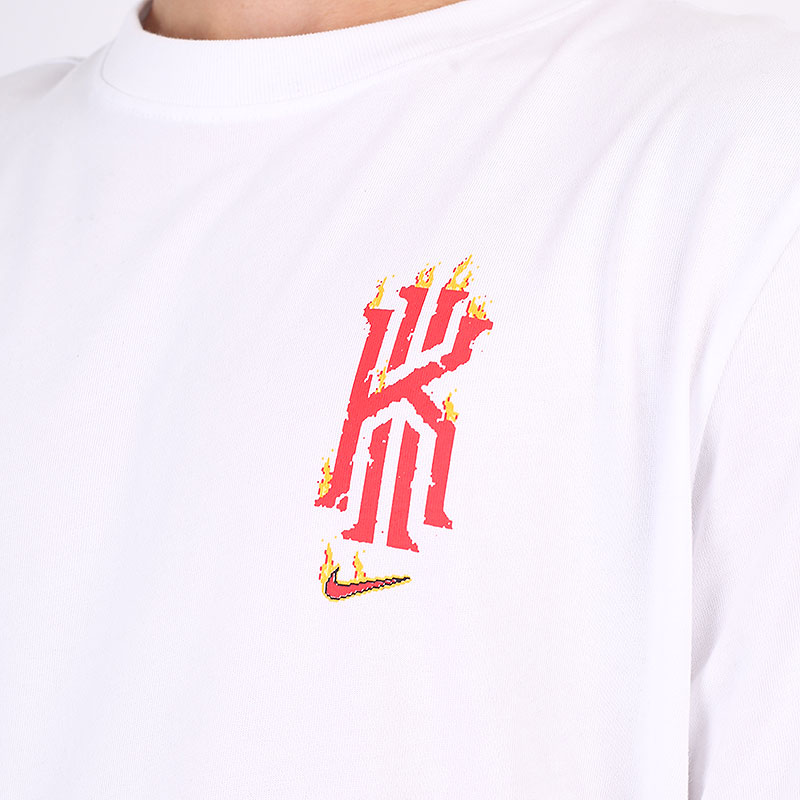 мужская белая футболка Nike Dri-FIT Kyrie Logo Basketball T-Shirt DJ1566-100 - цена, описание, фото 2
